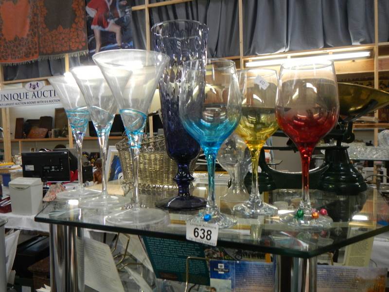 A mixed lot of mid 20th century coloured glass. Collect only. - Image 2 of 2