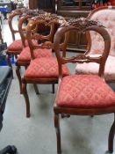 A set of four early 20th century dining chairs, COLLECT ONLY.