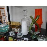 A good lot of glass ware including decanter.