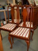 A set of four Edwardian mahogany dining chair, in good condition, COLLECT ONLY.