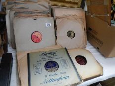 A quantity of 78 rpm records.