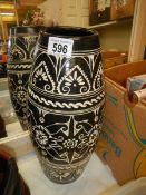 A large vase marked Miri-Sarawak. COLLECT ONLY