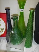 A collection of vases including one with Empress Coat of Arms.