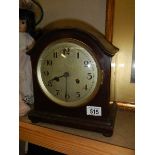 A circa 1930's mahogany mantel clock in working order.