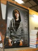 A large picture of Justin Bieber. COLLECT ONLY.