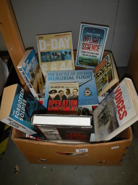 A good box of war related books.