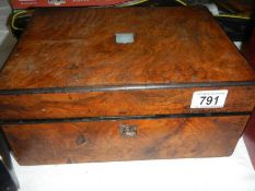 An old mahogany writing box.