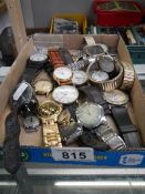 A mixed lot of gent's watches.