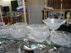 A shelf of good glass bowls etc. Collect only.