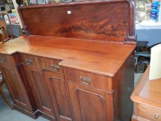 A late Victorian four door, 3 drawer mahogany sideboard, COLLECT ONLY.