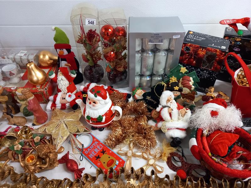 A large collection of Christmas decorations. - Image 3 of 12