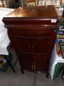 A tall mahogany cabinet gramophone, COLLECT ONLY.