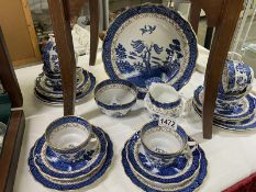 A Booths Old Willow 21 piece tea set.