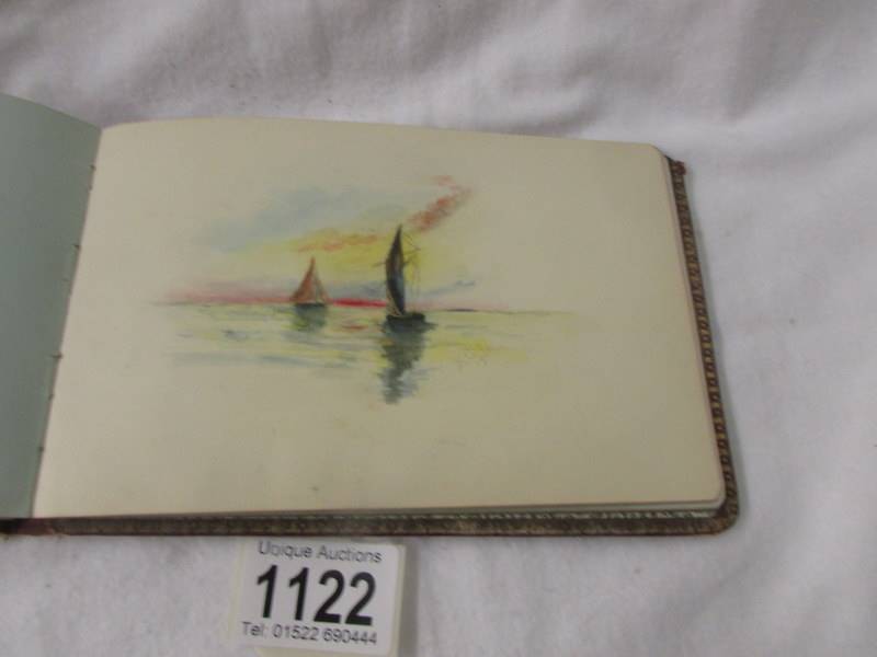 A circa 1901/10 autograph book with many sketches and paintings. - Image 10 of 11