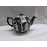 An antique Dodson bros. black Jasper ware teapot with lid, perfect and looks unused.