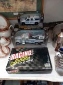 2 Jada NYPD 1:24 fire engines and 2 American Racing limited edition Diecast models.