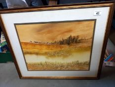 An oil on linen paper titled 'evening study Scot' by George Craig Spence (55cm x 65cm) COLLECT ONLY