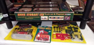 A Corgi 60008 Eddie Stobart truck set and play mat and 5 others.