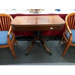 A Victorian mahogany fold over tea/card table.