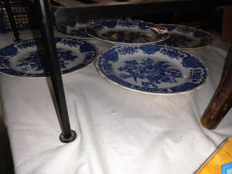 5 Ridgeway blue and white Windsor pattern plates. - Image 2 of 2