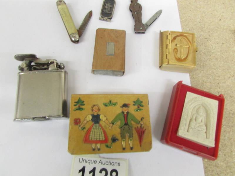 A mixed lot of lighters, match holders, pocket knives etc., - Image 4 of 4