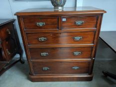 A Victorian mahogany two over three chest of drawers, COLLECT ONLY.