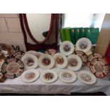 A quantity of collectors plates including Masons ironstone Buckingham Palace.