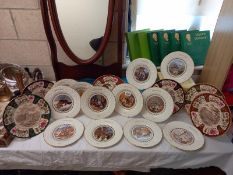 A quantity of collectors plates including Masons ironstone Buckingham Palace.