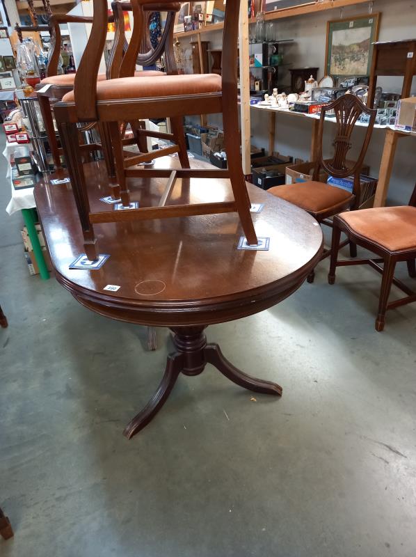 A late 20th century dining table. COLLECT ONLY.