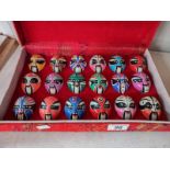 A case of vintage Chinese opera masks