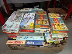 A large quantity of vintage model aircraft kits in various conditions and use,completeness unknown.