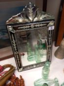 An Italian style dressing table mirror with easel back. COLLECT ONLY.