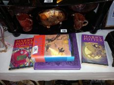 A quantity of Harry Potter books.