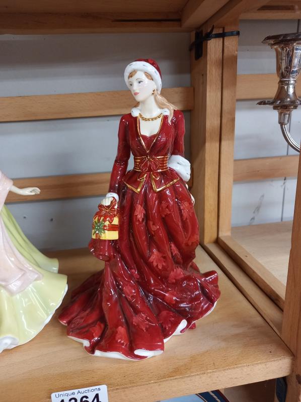 A Royal Doulton, spring ball HN 5467 and mistletoe and wine HN 5399. Collect Only. - Image 4 of 5