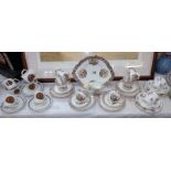 An imperial crown China tea set, 2 trios and 10 piece coffee set.