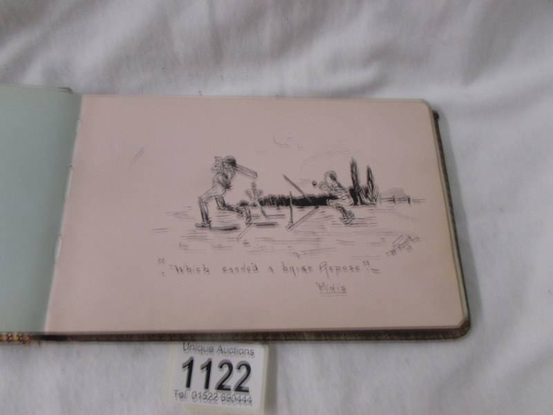 A circa 1901/10 autograph book with many sketches and paintings. - Image 2 of 11