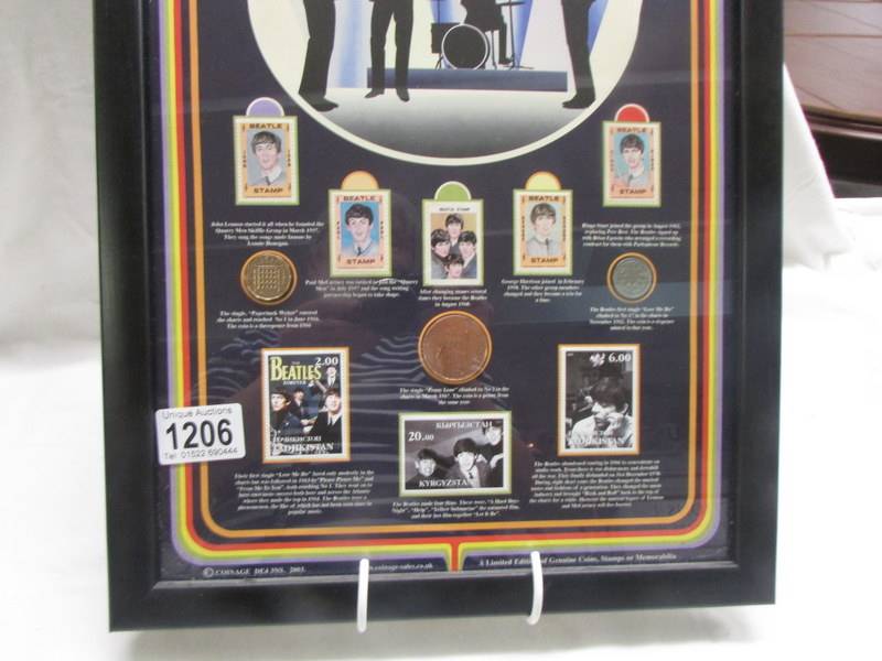 The Beatles Story coin and stamp collage. - Image 3 of 3