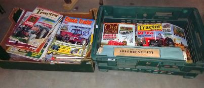 2 large boxes of tractor magazines