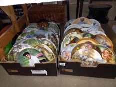 2 boxes of collectors cabinet plates including Elvis & street sellers of London etc.