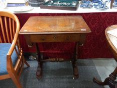 A mahogany work table. COLLECT ONLY.