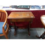 A mahogany work table. COLLECT ONLY.