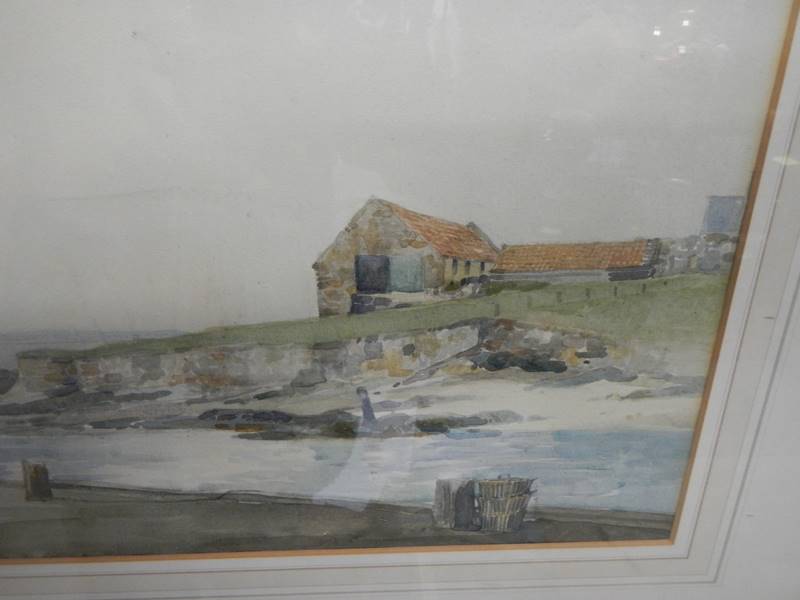 A mid 20th century coastal scene watercolour signed Matthew Adam. - Image 3 of 5
