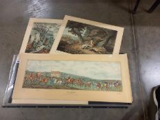 Henry Alken (1785-1851) Full set of 4 x large hand coloured hunting engravings 'The Leicestershire
