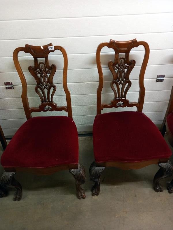 A good set of mahogany dining chairs. COLLECT ONLY. - Bild 3 aus 5