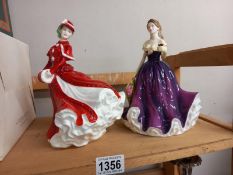 A Royal Doulton figure Christmas day 2003 HN4552 and Pretty Ladies HN 4744. Collect Only.