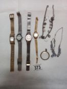 4 ladies watches including Skagen, DKNY and Bentima etc
