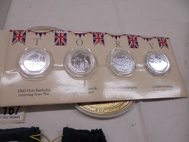 A cased set of 4 Titanic coins, Complete Victory 50p coin set, Icons of Britain 'Westminster Abbey' - Image 7 of 7