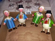 4 traditional Danish/Scandinavian wooden figures