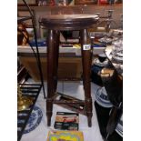 A dark wood stained bar/counter stool COLLECT ONLY