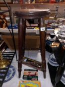 A dark wood stained bar/counter stool COLLECT ONLY